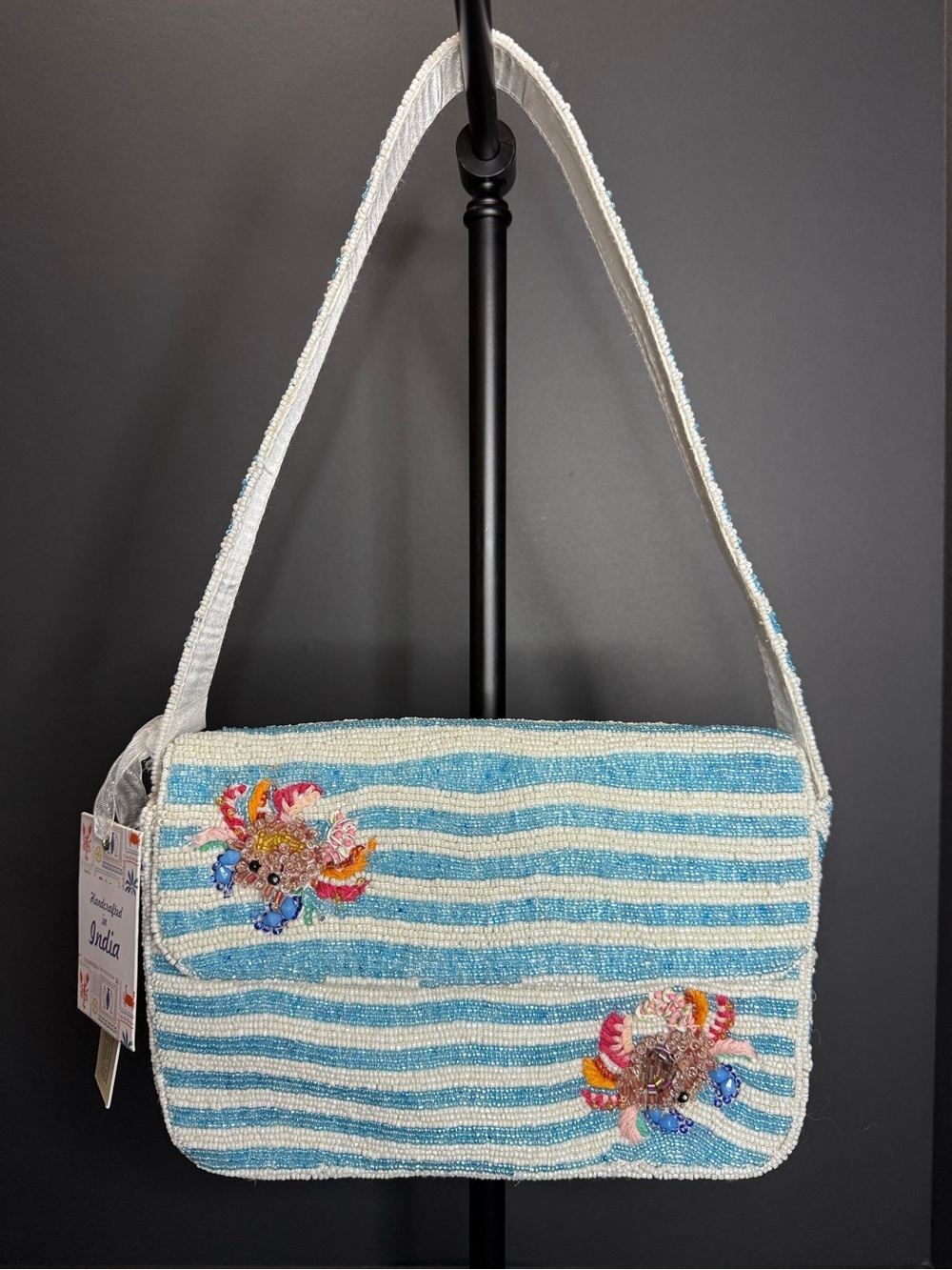 New Viral Beaded Purse Bag Made in India Summer Resort Novelty Ocean Crab Beach